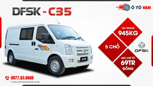 Xe tải van DFSK C35 5 chỗ 945kg