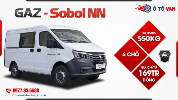 Xe tải Van Gaz Sobol NN 6 chỗ ngồi 550kg