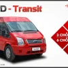Xe tải van Ford Transit 3 chỗ, 6 chỗ ngồi phiên bản 940kg và 890kg