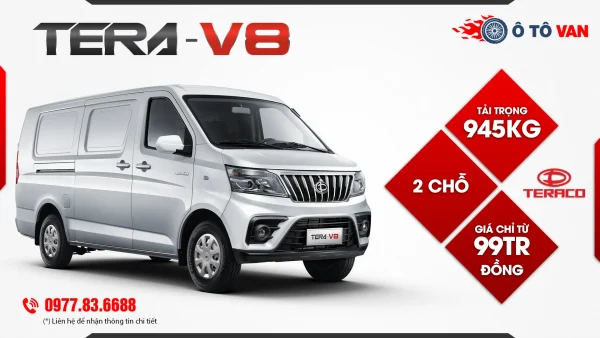 Xe tải van Tera V8 2 chỗ 945kg