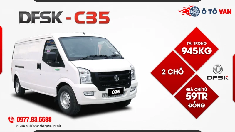 DFSK C35 là dòng xe van chở hàng nhỏ gọn phù hợp cho các doanh nghiệp vừa và nhỏ DFSK C35 là dòng xe van chở hàng nhỏ gọn phù hợp cho các doanh nghiệp vừa và nhỏ