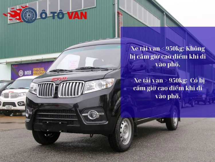 Xe trên 950kg phải tuân thủ quy định pháp lý xe tải van về giờ lưu thông
