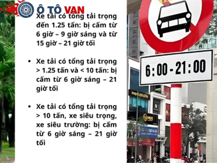 Khung giờ cấm lưu thông trong nội thành Hà Nội