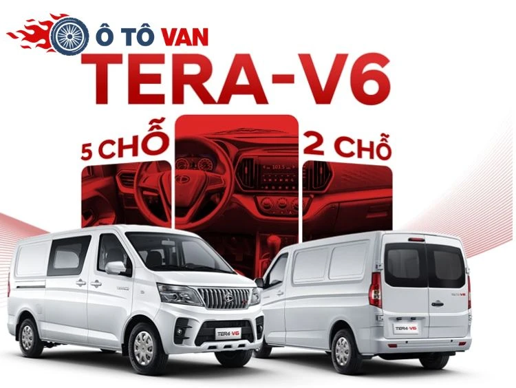 xe ô tô van Xe van TERA-V6 phiên bản 2 chỗ và 5 chỗ