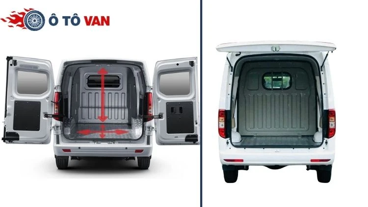 So sánh khoang hàng TF450V 5S và Tera V6 5 chỗ